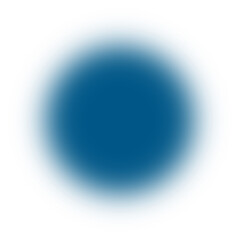 Blue gradient blur circle with soft glow and light beam effect isolated on transparent background for overlay
