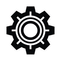 Flat Style Gear Icon For Business Settings
