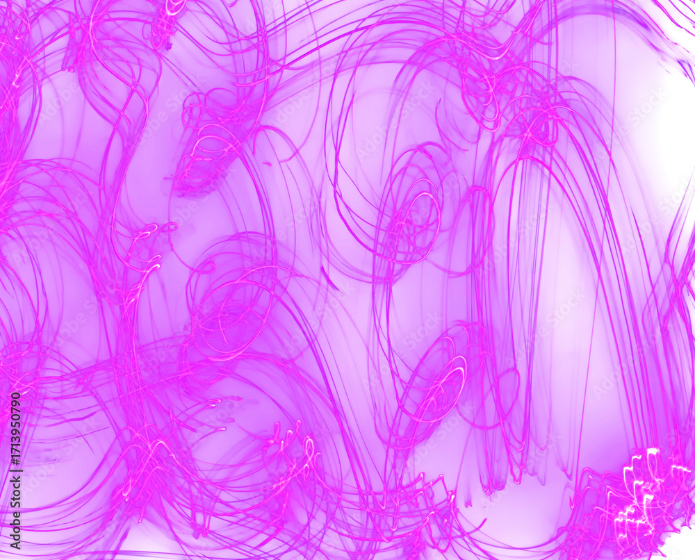 Wall mural abstract pink light overlay effect light trail leak design element isolated on transparent backgroun