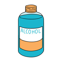 medical alcohol bottle illustration