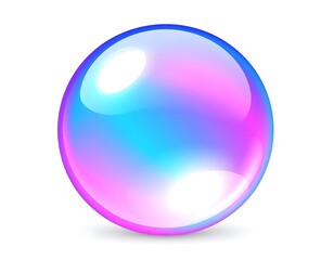 Colorful, glossy sphere