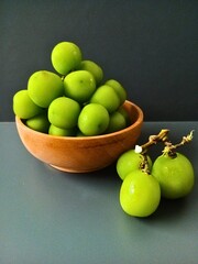 fresh green grapes
