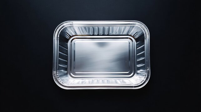 A sleek aluminum tray gleams under dim light, evoking lunar festivity thoughts and frugal feast preparations like Samhain