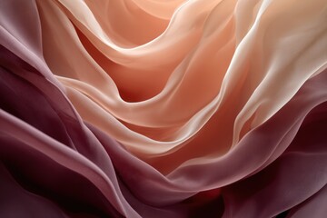 Elegant Flowing Fabric Layers in Shades of Pink and Beige Creating an Abstract Design Perfect for Textiles, Arts, and Interior Design Concepts