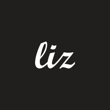 Letter Liz connect geometric symbol simple logo vector