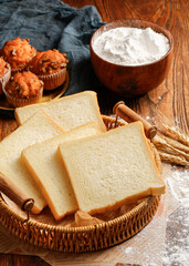 The process of an experienced chef making bread using flour