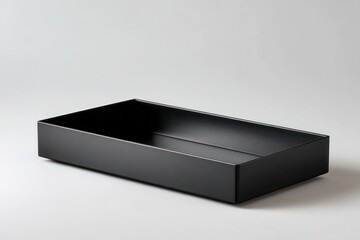 Minimalist Desktop Paper Tray in Matte Black with Clean Lines