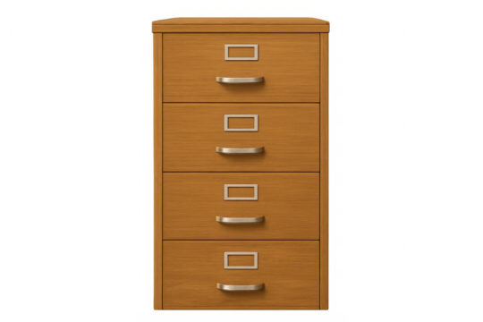 Wooden filing cabinet with drawers for office organization
