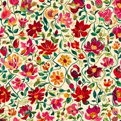 Seamless floral pattern with vintage decorative design