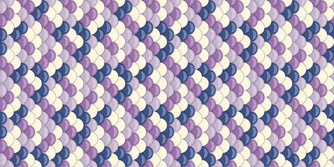 Abstract seamless pattern of overlapping pastel purple, lavender, and blue circles, creating a textured, elegant design.  Ideal for website backgrounds, textile prints, or decorative elements.