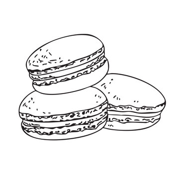 Vector illustration of a macaroons. Design element for packaging, holidays, decorations.