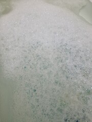 Bathroom foam close-up