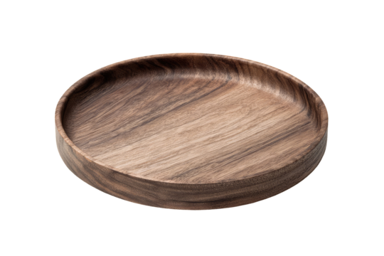Round wooden serving dish