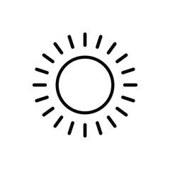 Sunny day icon perfect for weather apps, bright designs, and cheerful summer promotions