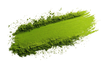 Green, textured, field-like brushstroke