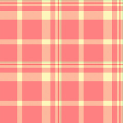 Hippie seamless texture vector, website check fabric tartan. Platform pattern background plaid textile in red and light colors.