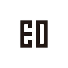 Fototapeta premium Letter EO square, unique geometric symbol simple logo vector