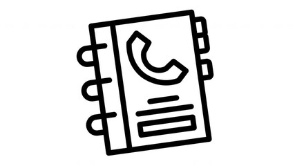 phone book minimalist stroke animation