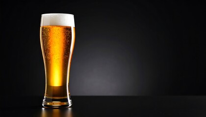 Light beer in tall glass