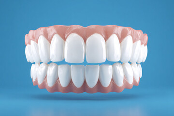 Fototapeta premium Perfect white teeth healthy gums dental health smile bright