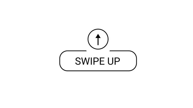 Scroll up button animation for social media interface. Motion graphic.