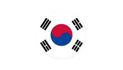 Circular South Korean flag