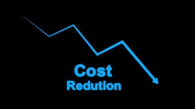 Cost reduction concept animation, corporate business efficiently save cost.