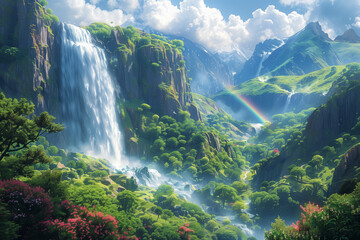 Enchanted Misty Forest with Sun Rays