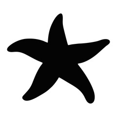 starfish silhouette on a white background