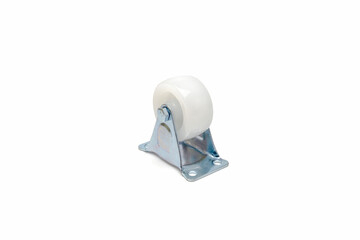 Fototapeta premium White Polyurethane Caster Wheel with Metal Bracket