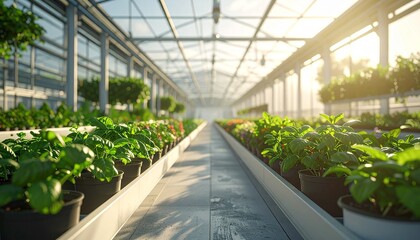 Sunlight Streaming Through Greenhouse An Open Concept Office Animation Inspiration
