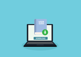 User guide laptop. User manual. Vector illustration of instruction manual
