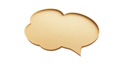 Beige speech bubble, 3D style