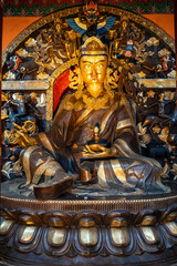Mahakala (Dharmapala), Muya Temple, Buddhist complex, Tagong (Lhagang), Garzê Tibetan Autonomous Prefecture, Sichuan,  China