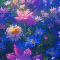 Various oil paintings, flowers, lakes, landscapes, butterflies, rabbits, spotted deer, roses, peonies, forests, marine life