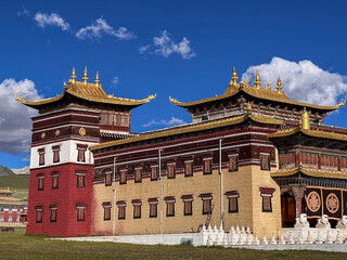 Muya Temple, Buddhist complex, Tagong (Lhagang), Garz&ecirc; Tibetan Autonomous Prefecture, Sichuan,  China