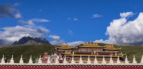 Muya Temple, Buddhist complex, Tagong (Lhagang), Garzê Tibetan Autonomous Prefecture, Sichuan, ...