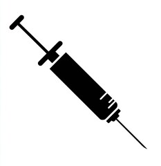 Fototapeta premium Simple black silhouette of a syringe (2)