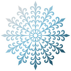 Snowflake ornament gradient S4-09