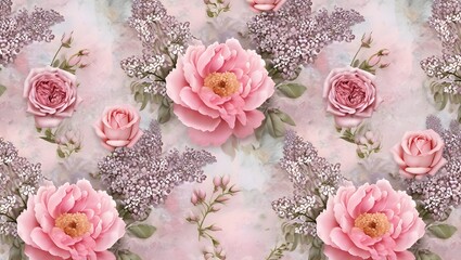 A beautiful vintage bouquet of pink roses, a perfect floral gift for a day of love and romance