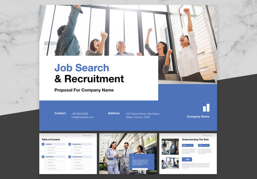 Blue Black Job Search Recruitment Proposal