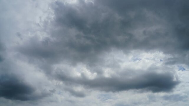 Time-lapse of clouds and blue sunny sky,  with clouds gathering before the rain, clouds after bad weather, heavy rain before a storm, and a loop of thunderstorms. Typhoon Sky, tornado cloud.
