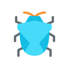 bug simple flat icon illustration