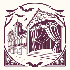 Victorian Halloween Opera House Invitation