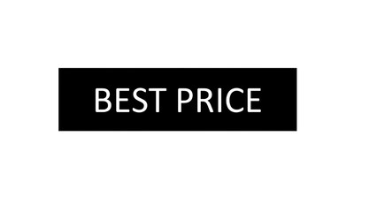 Black “Best Price” button isolated on white background