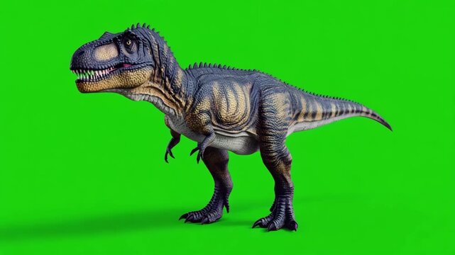 T-Rex Dinosaurier &ndash; realistisch auf Chroma Key Greenscreen