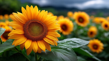 Fototapeta premium sunflower in the field