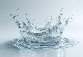 Water splash crown, radiating outward