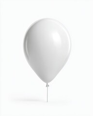 Single white balloon against white background (1)