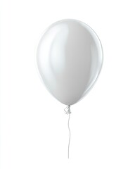 Single plain white balloon
